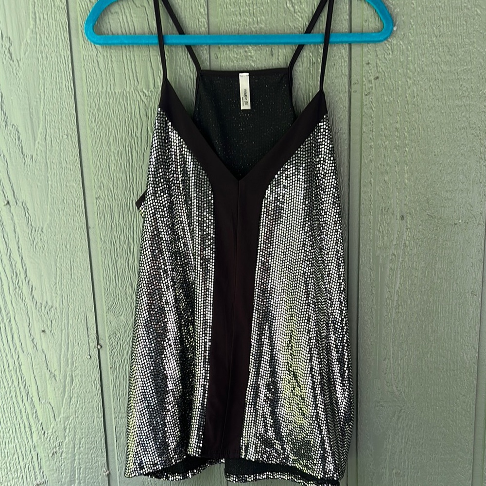 Magic Fit Silver Sequin Camisole Top